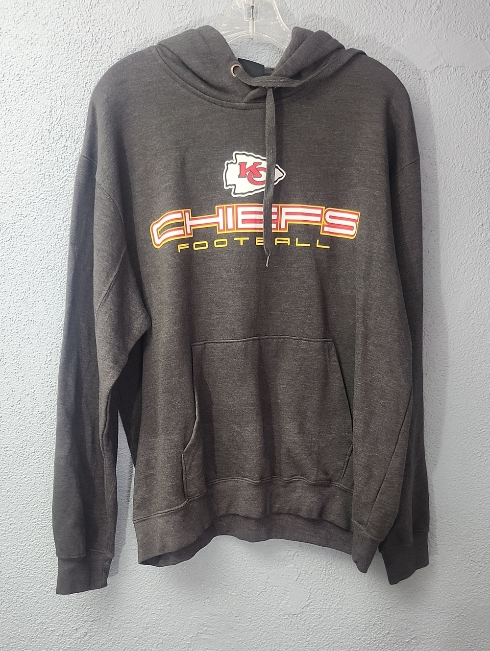 NFL Chiefs Gray Zip-Up Style Hooded Sweatshirt
